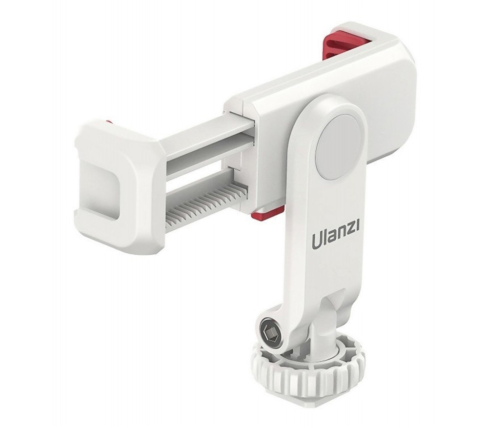 Держатель для смартфона, Ulanzi ST-06S, поворотный, с 2 башмаками, белый