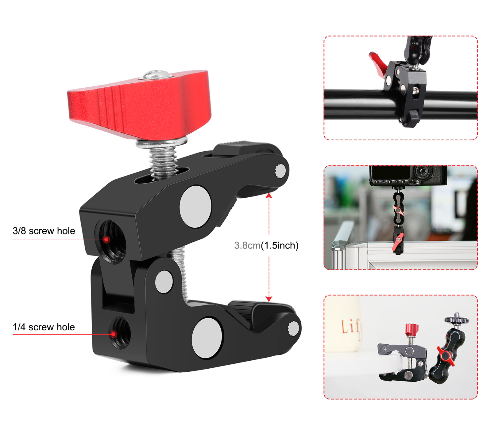 Держатель Puluz PU3079R Magic Arm Ball Mount Clamp