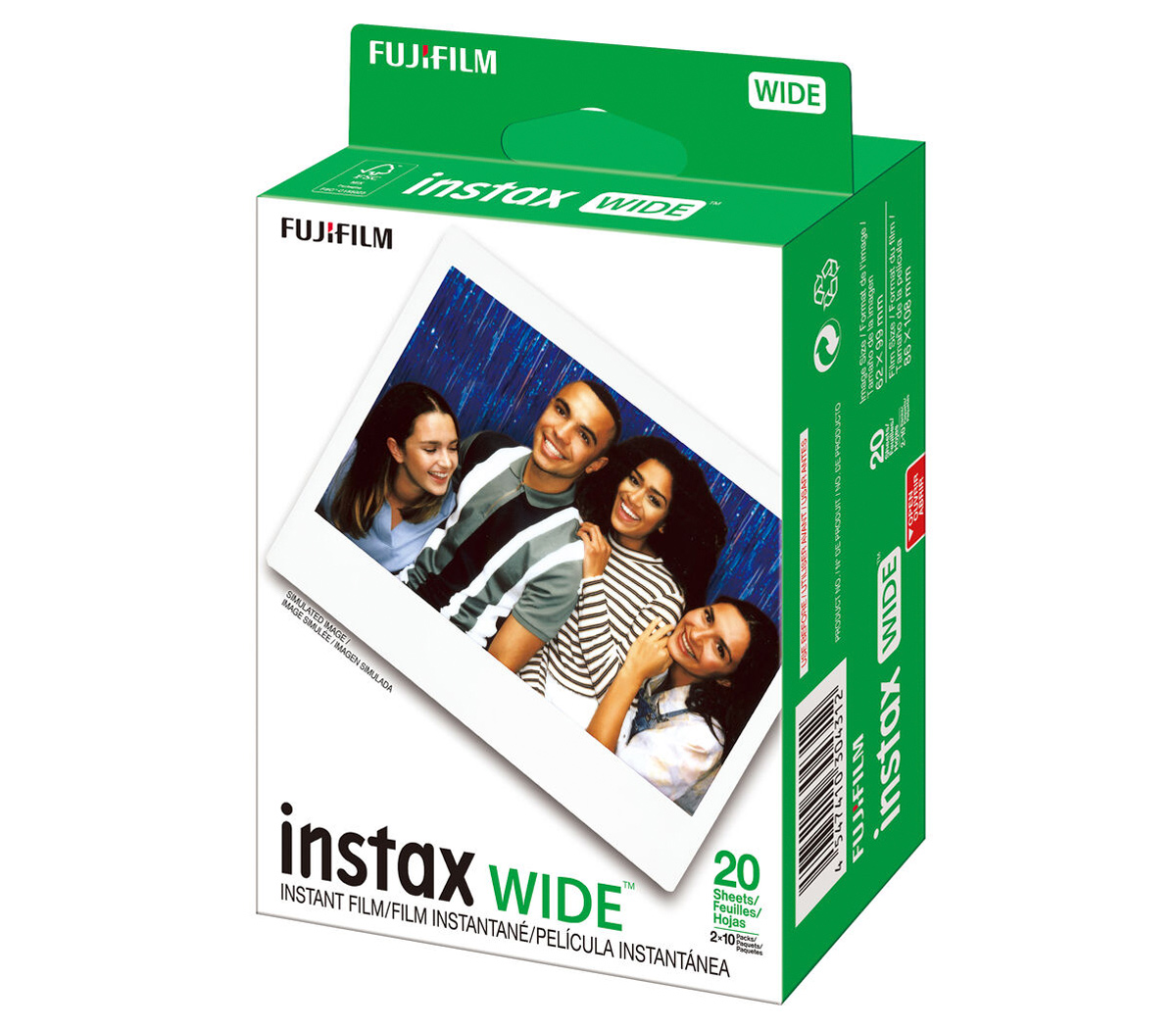 Картридж Fujifilm Instax Wide, 20 снимков (уцененный)