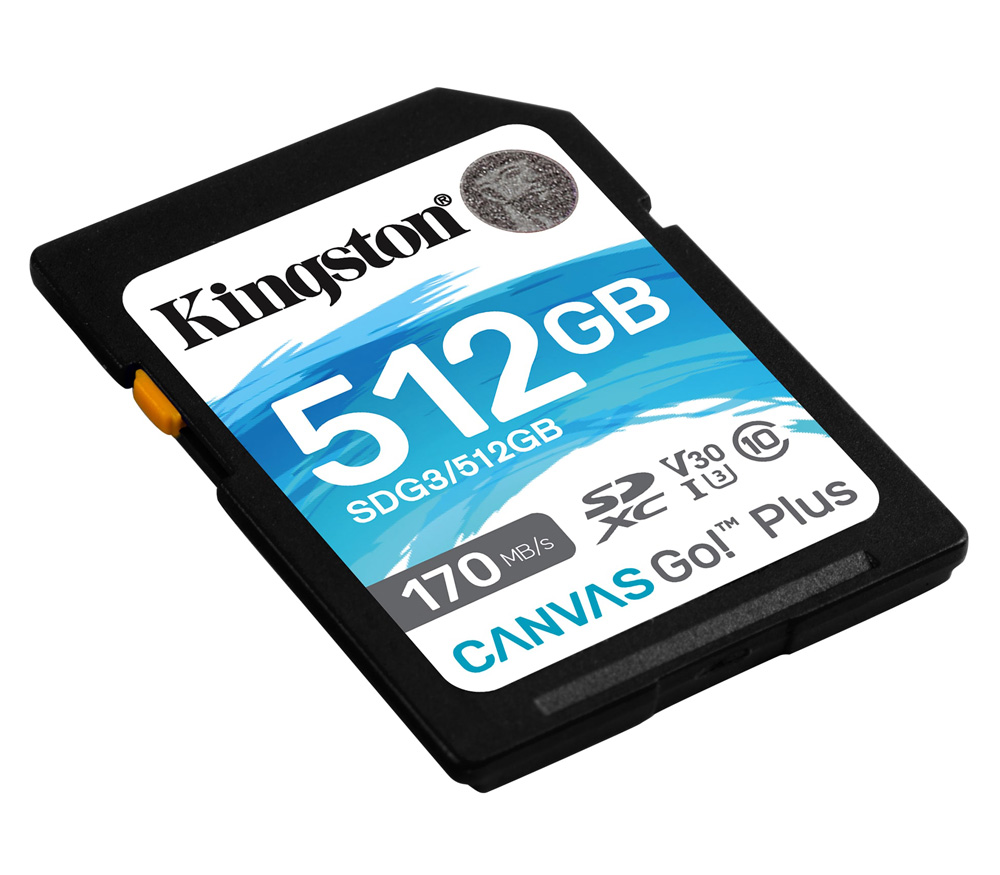 Карта памяти Kingston SDXC 512GB Canvas Go Plus UHS-I Class U3 V30 90/170Mb/s (уцененный)