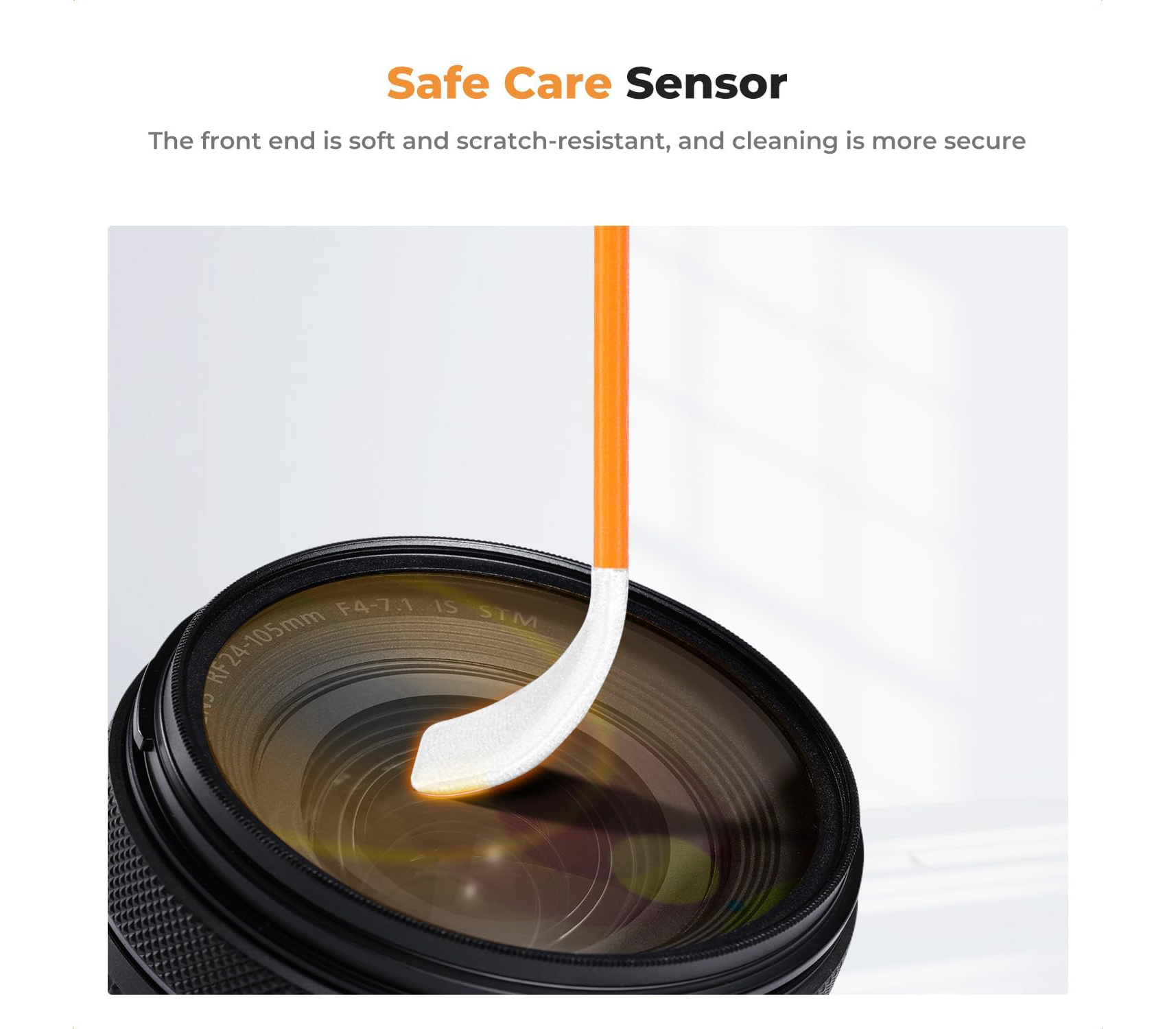 Шваброчки для чистки матриц K&F Concept 1965, для Full Frame камер, двухсторонние (10 шт, жидкость)