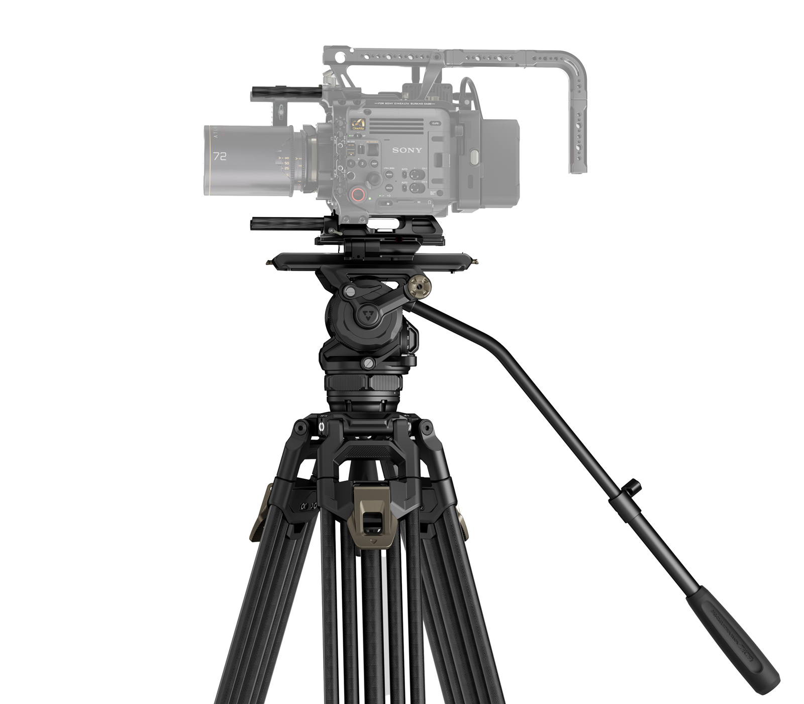 Штатив Tilta CT12 с головой Cine Fluid Head, до 12 кг, карбоновый
