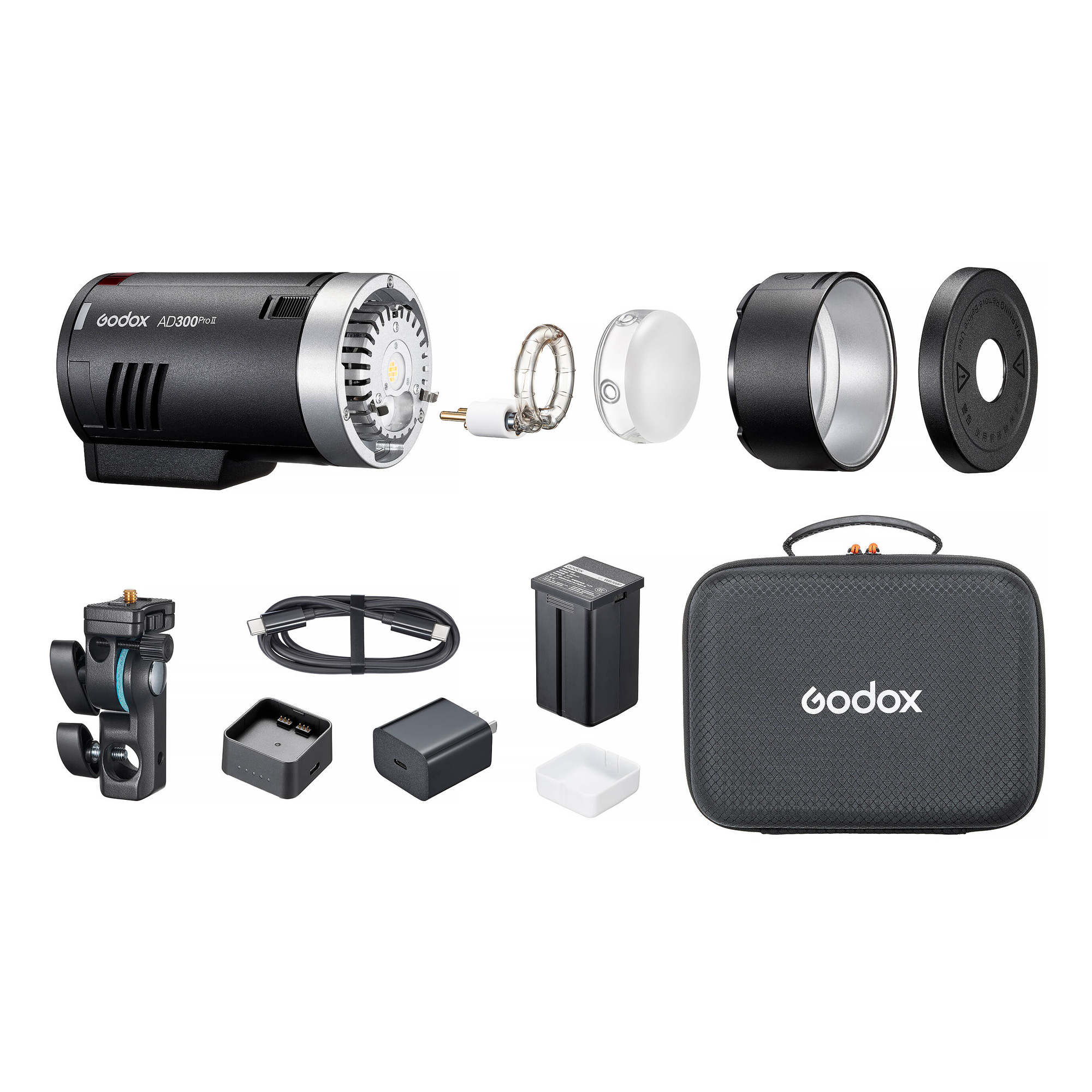 Фотовспышка Godox AD300ProII, аккумулятор, 300 Дж