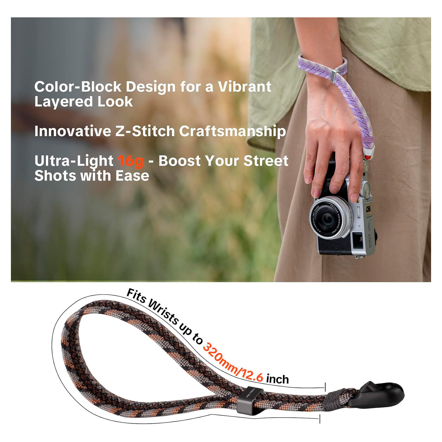 Наручный ремень PGYTECH Camera Wrist Strap Slim Trendy, цвет Lilac Purple