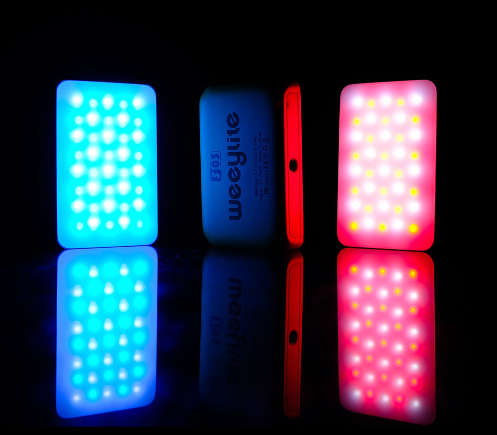 Осветитель Viltrox Weeylite S03, светодиодный, 2800-6800К, RGB, 4 Вт, синий