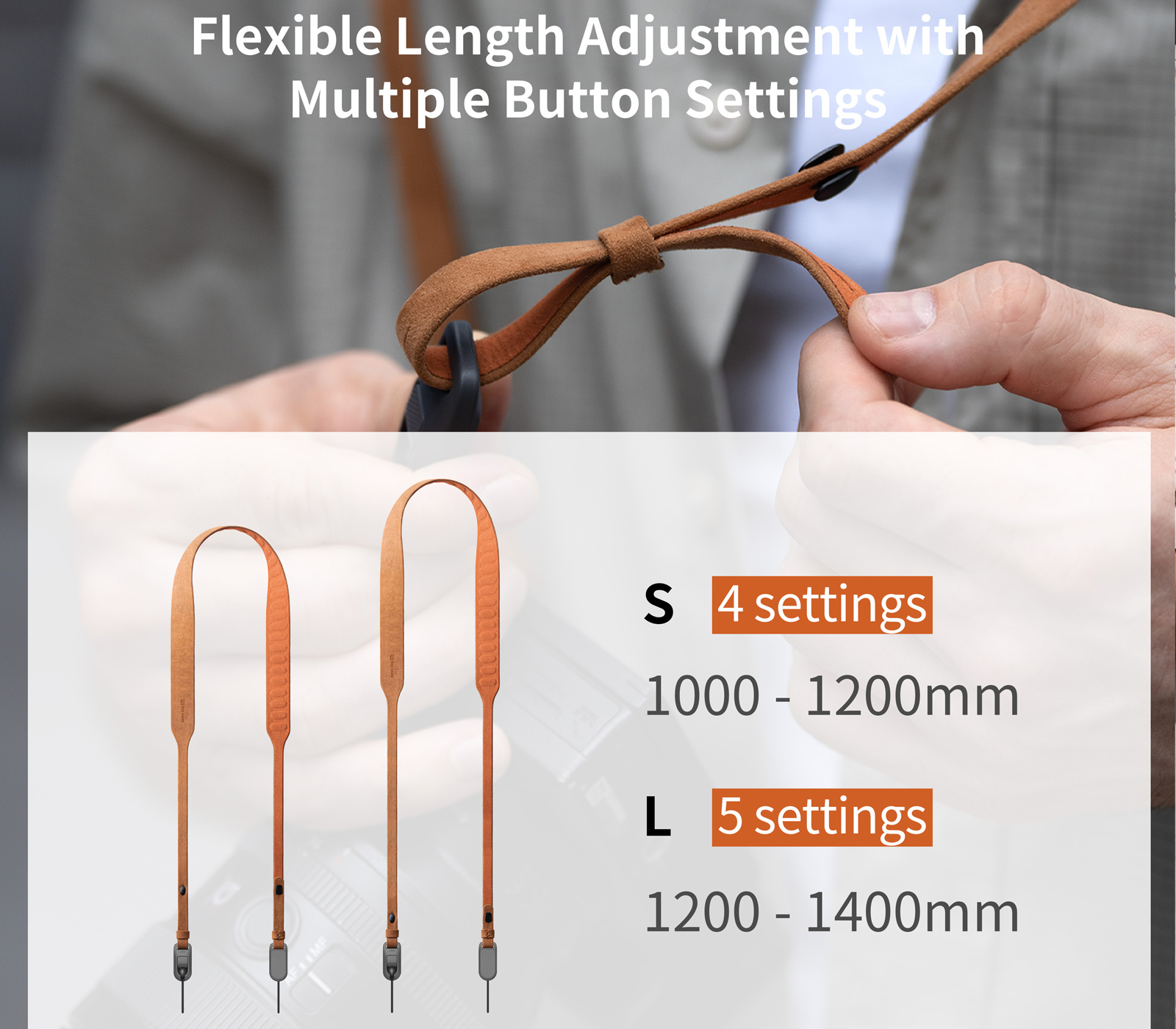 Ремень PGYTECH Camera Shoulder Strap Air Retro Style, размер L, цвет Earth Brown (уцененный)