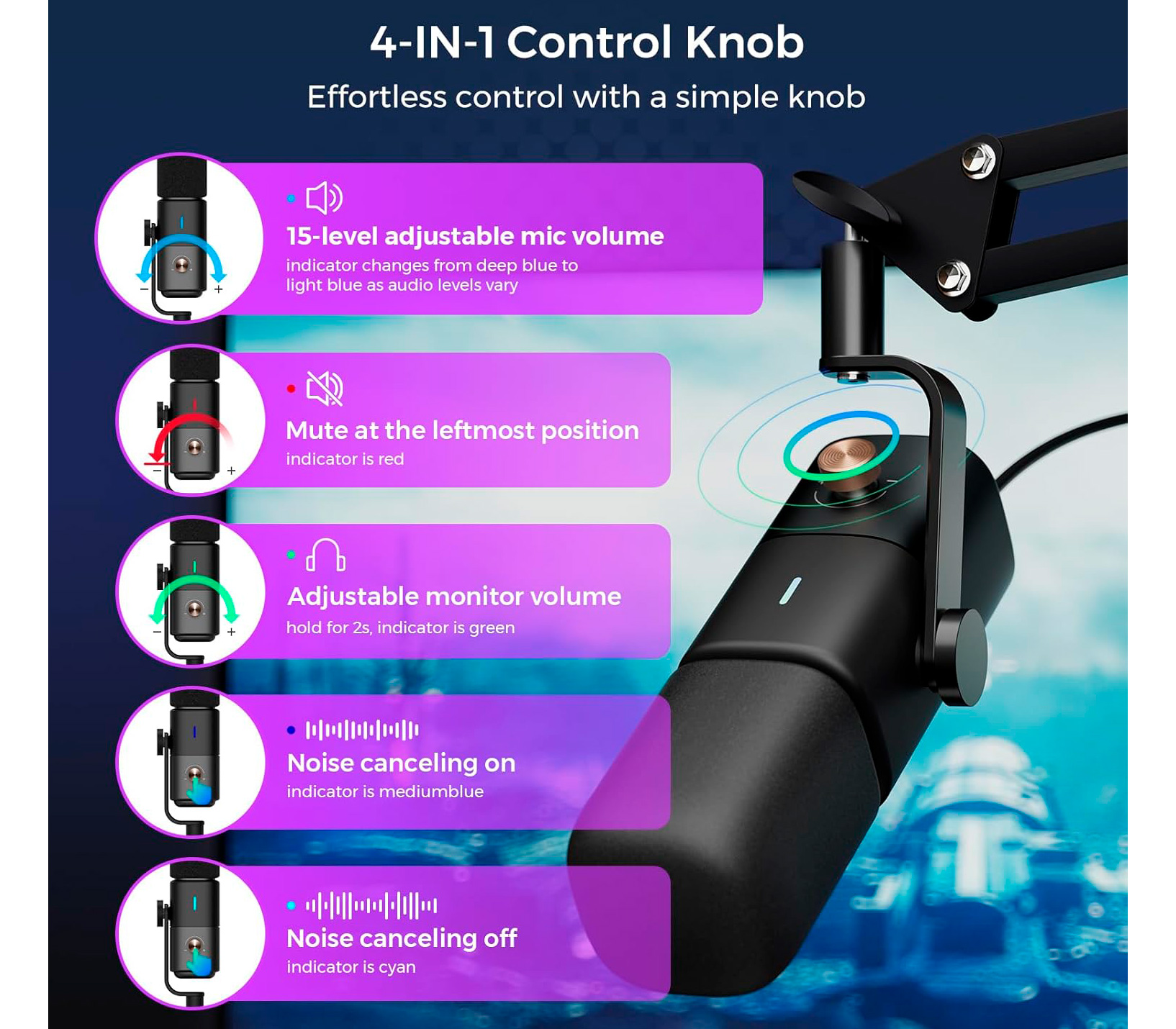 Микрофон Nearity NearStream AM15X, настольный, USB-C / XLR