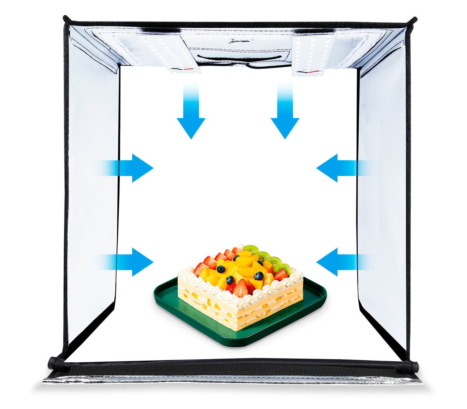 Фотобокс Puluz PU5060 60 см, с подсветкой 36 Вт и 6 фонами