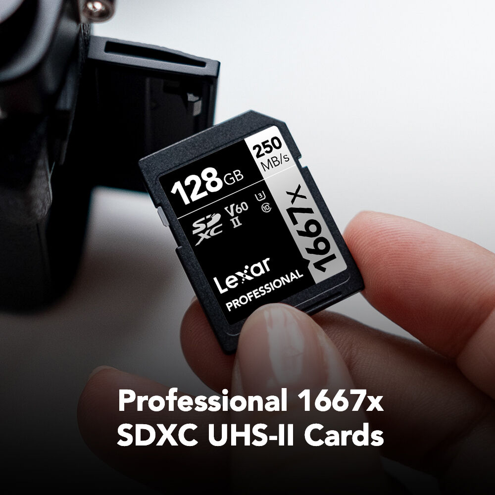 Карта памяти Lexar SDXC 128GB Professional 1667x UHS-II U3 V60 (250/120 MB/s)