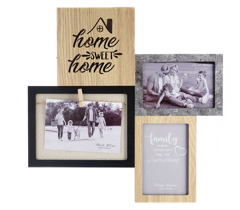 Мультирамка с подсветкой Fotografia на 3 фото 10x15 см "Home sweet home" (FFL-839)