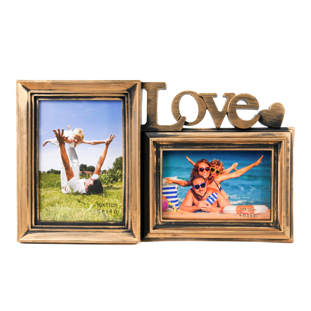 Мультирамка Fotografia FFC - 1056, 2 фото, 10x15 см, золотая