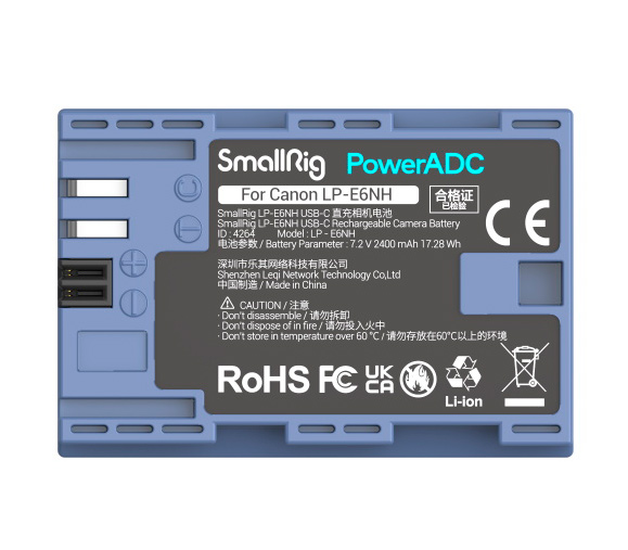 Аккумулятор SmallRig 4264 LP-E6NH, с портом зарядки USB-C