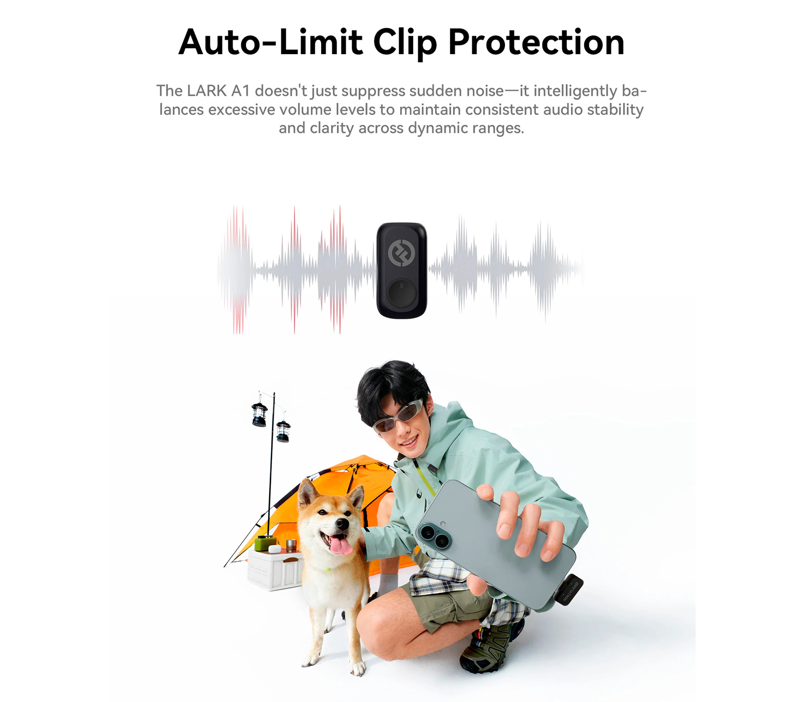 Беспроводная система Hollyland Lark A1 Combo, 2 микрофона, USB-C + Lightning, зарядный кейс, цвет Space Gray