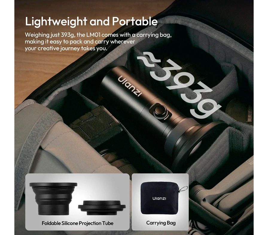 Фотофонарь Ulanzi LM01 V2 Photography Flashlight, 10 Вт, RGB (фонарь фотографа)