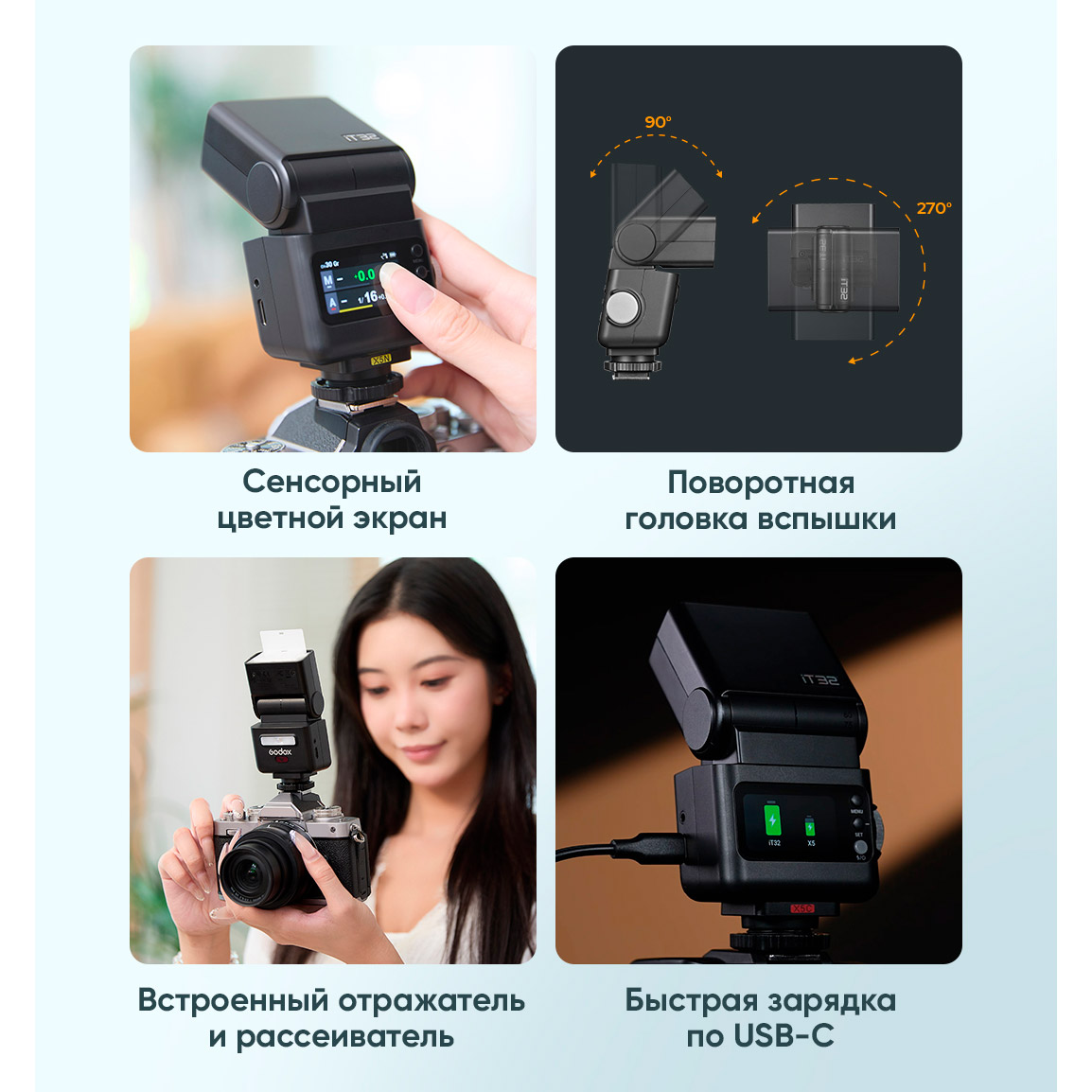 Вспышка Godox iFlash iT32 универсальная, модульная
