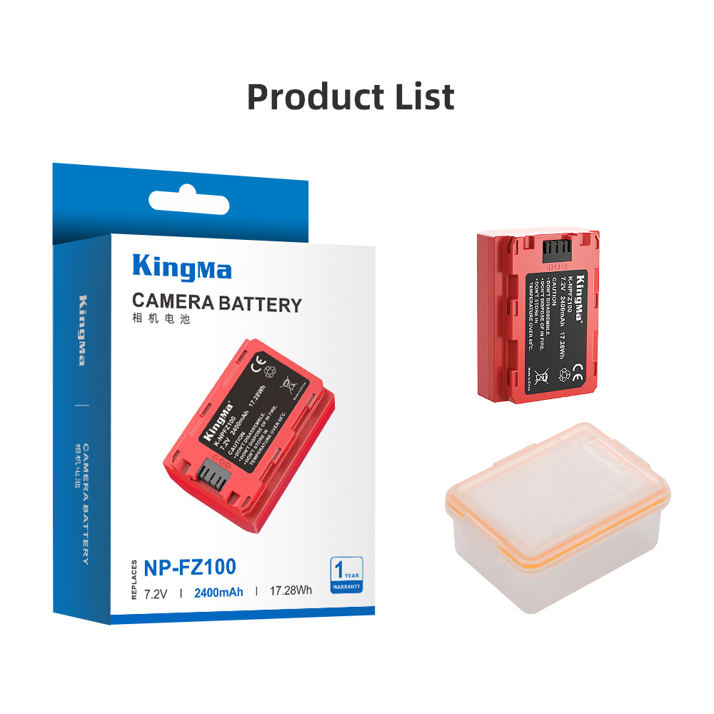 Аккумулятор Kingma NP-FZ100 2400 мАч, с защитным кейсом
