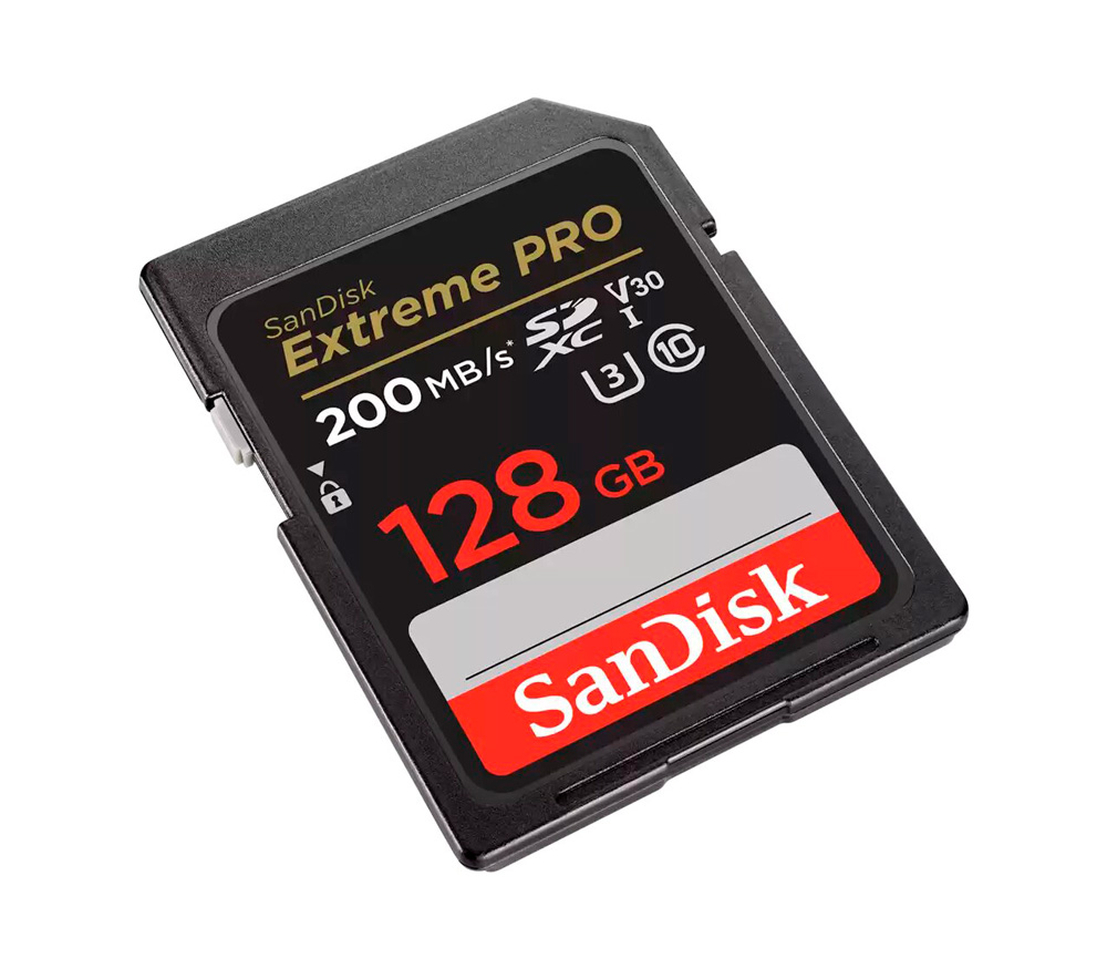 Карта памяти SanDisk SDXC 128GB Extreme Pro UHS-I V30 U3 R200/W90MB/s