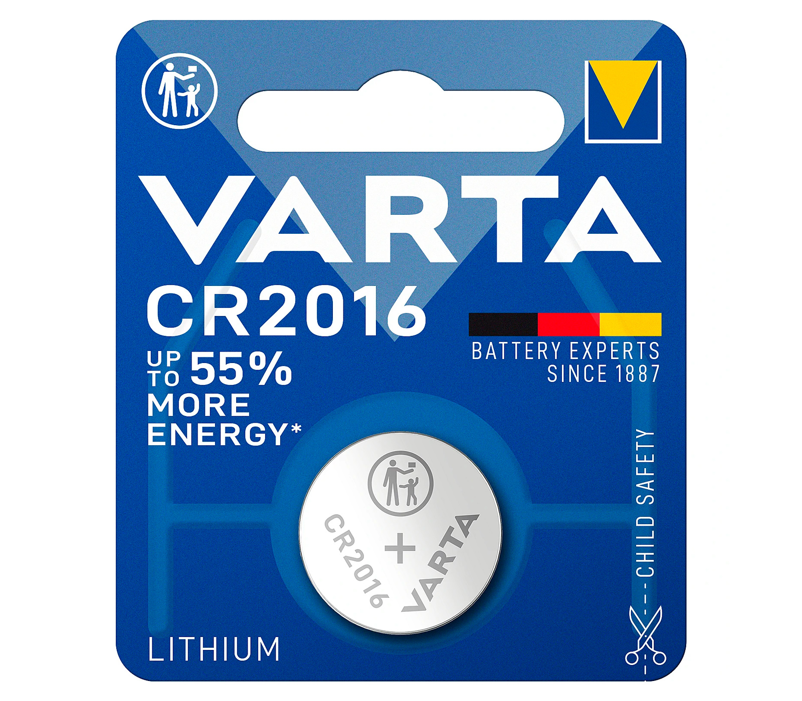 Батарейка Varta CR2016 Lithium 3V, 1 шт.