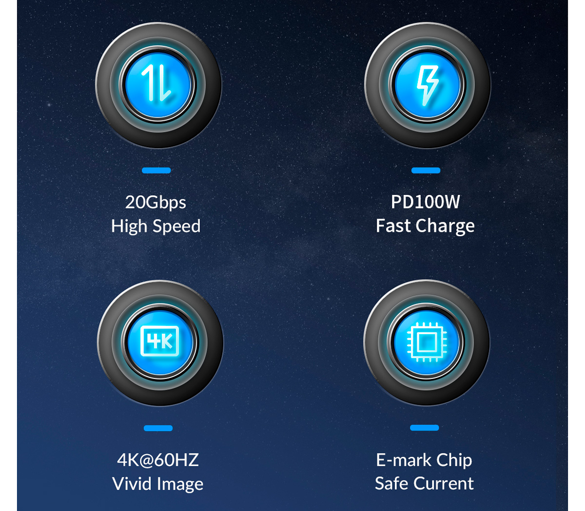 Кабель Orico CSL32-20, USB-C 3.2 Gen2х2, 20 Гбит/с, PD 100 Вт, угловой, 2 м