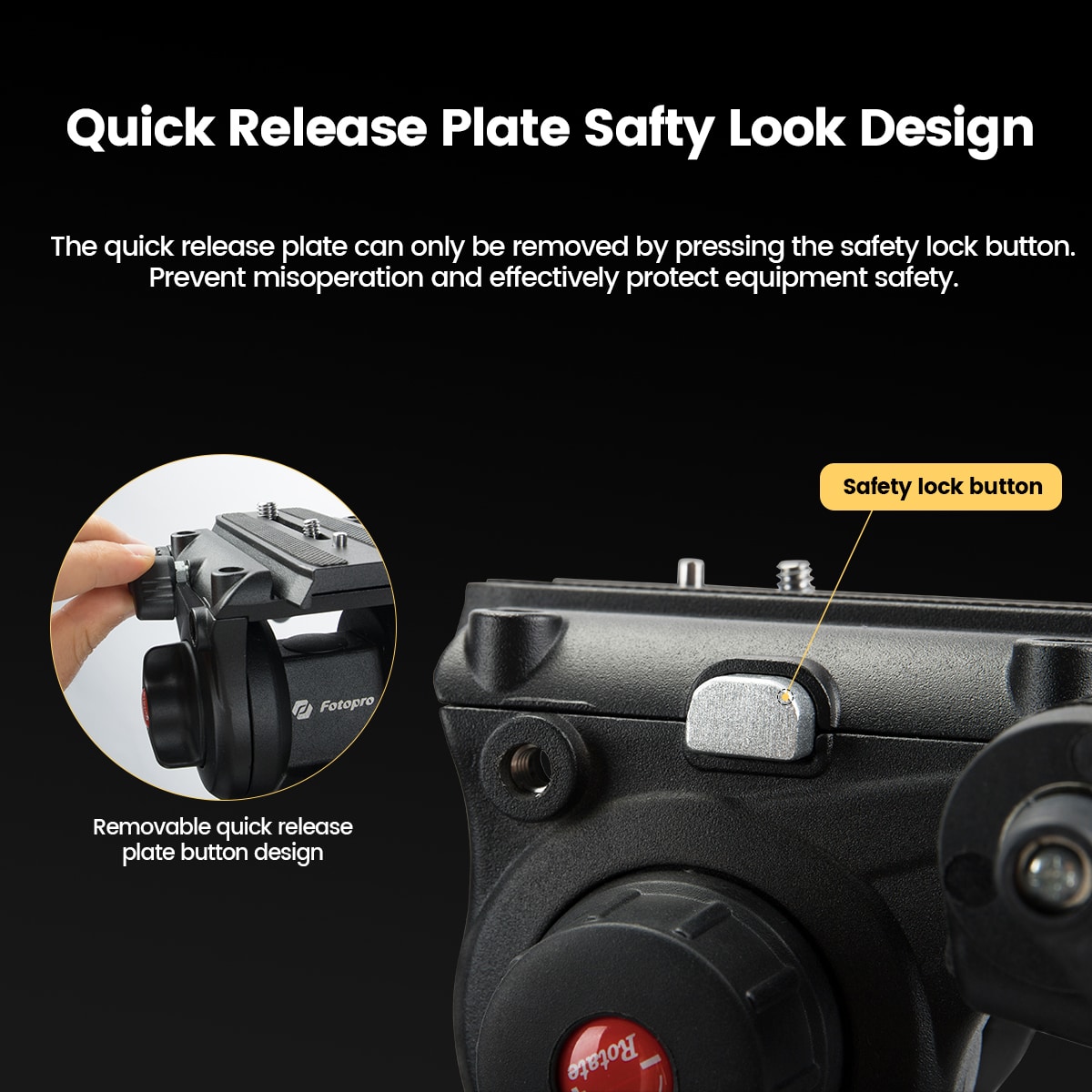 Штатив Fotopro DV-2, с видеоголовой, до 8 кг