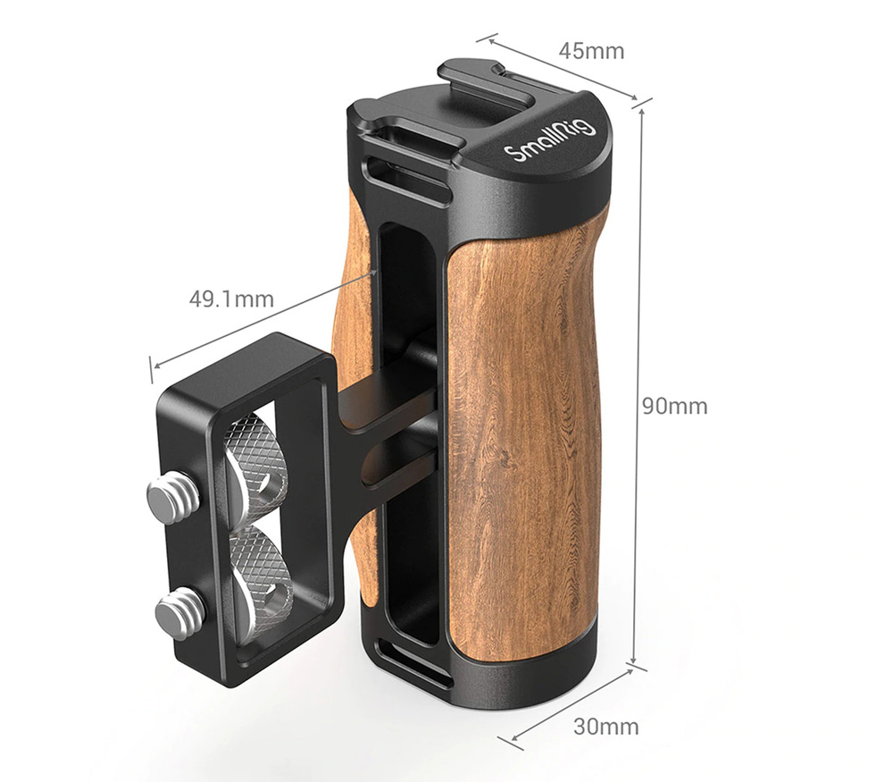 Ручка SmallRig 2913, боковая, деревянная ручка, на 2 винта 1/4"