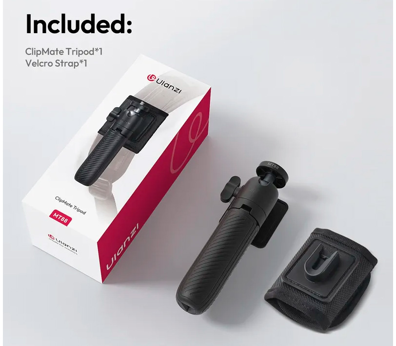 Штатив Ulanzi MT88 ClipMate Tripod, с креплением на лямку рюкзака (T136)