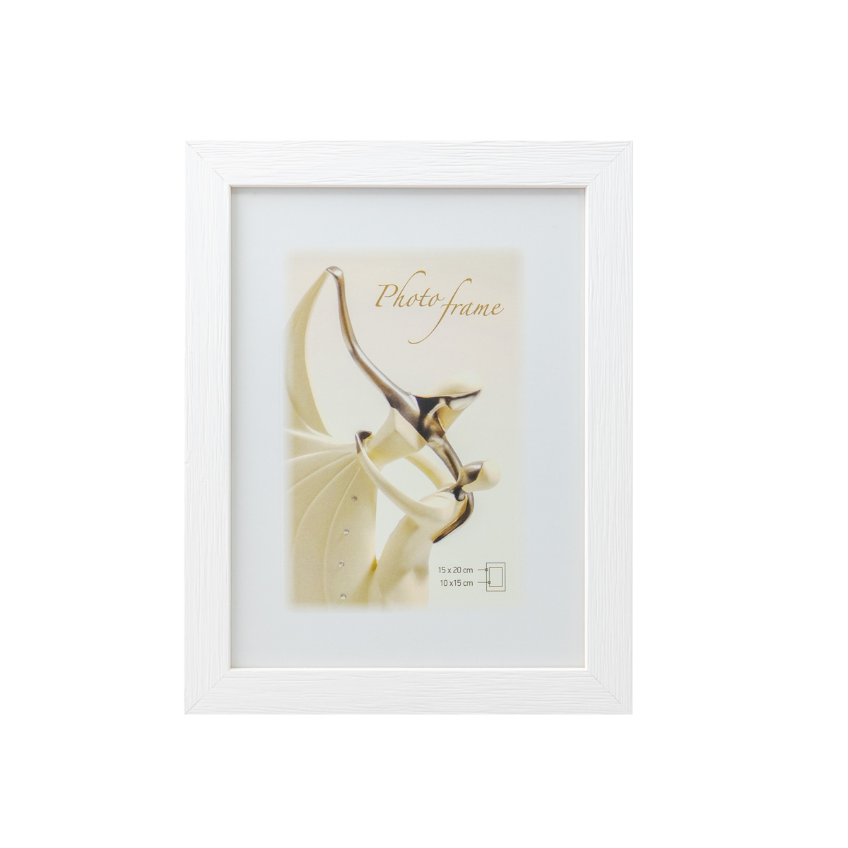 Фоторамка INNOVA 323-400, белая, деревянная, 15x20 см
