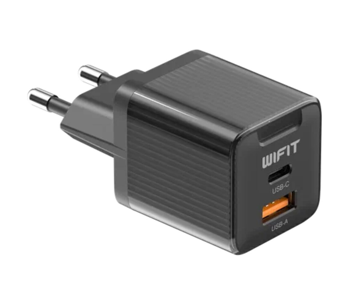 Сетевое зарядное устройство Wifit GC1 45W, GaN, USB A + Type-C, черный