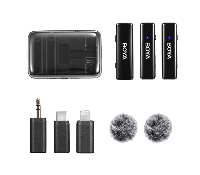 Беспроводная система Boya Boyalink, в зарядном кейсе, двухканальная, 2.4 ГГц