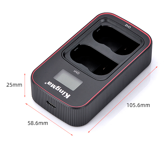 Зарядное устройство Kingma BM058-ENEL15, USB, для 2х Nikon EN-EL15, дисплей