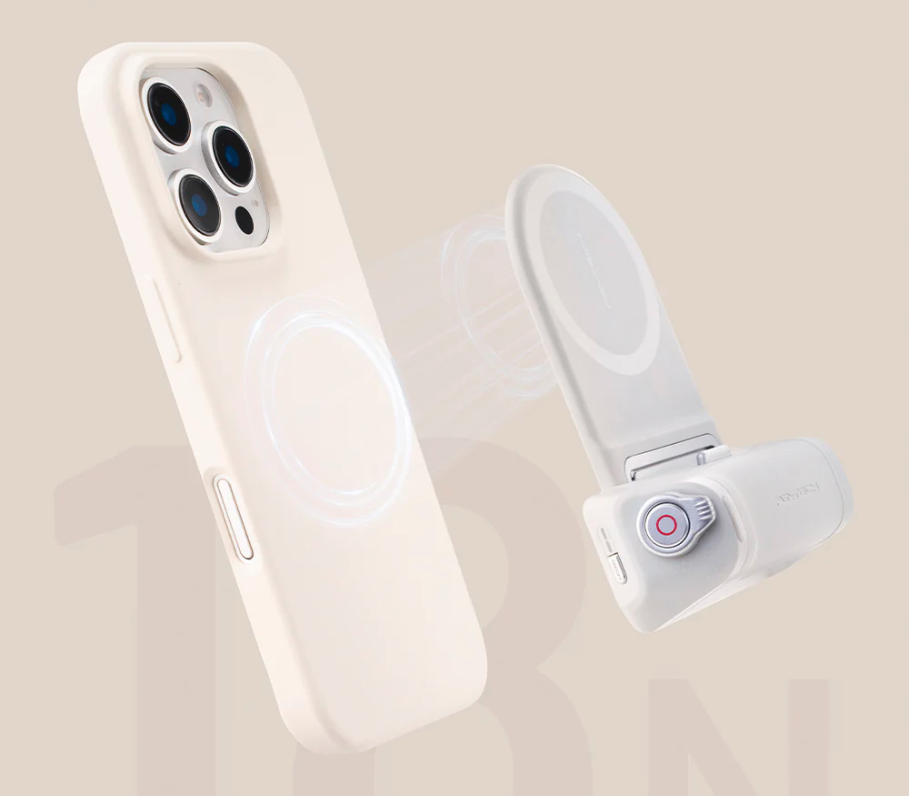 Держатель для телефона PGYTECH MagCam Phone Grip, магнитный, с кнопкой спуска, цвет: Misty Gray (уцененный)