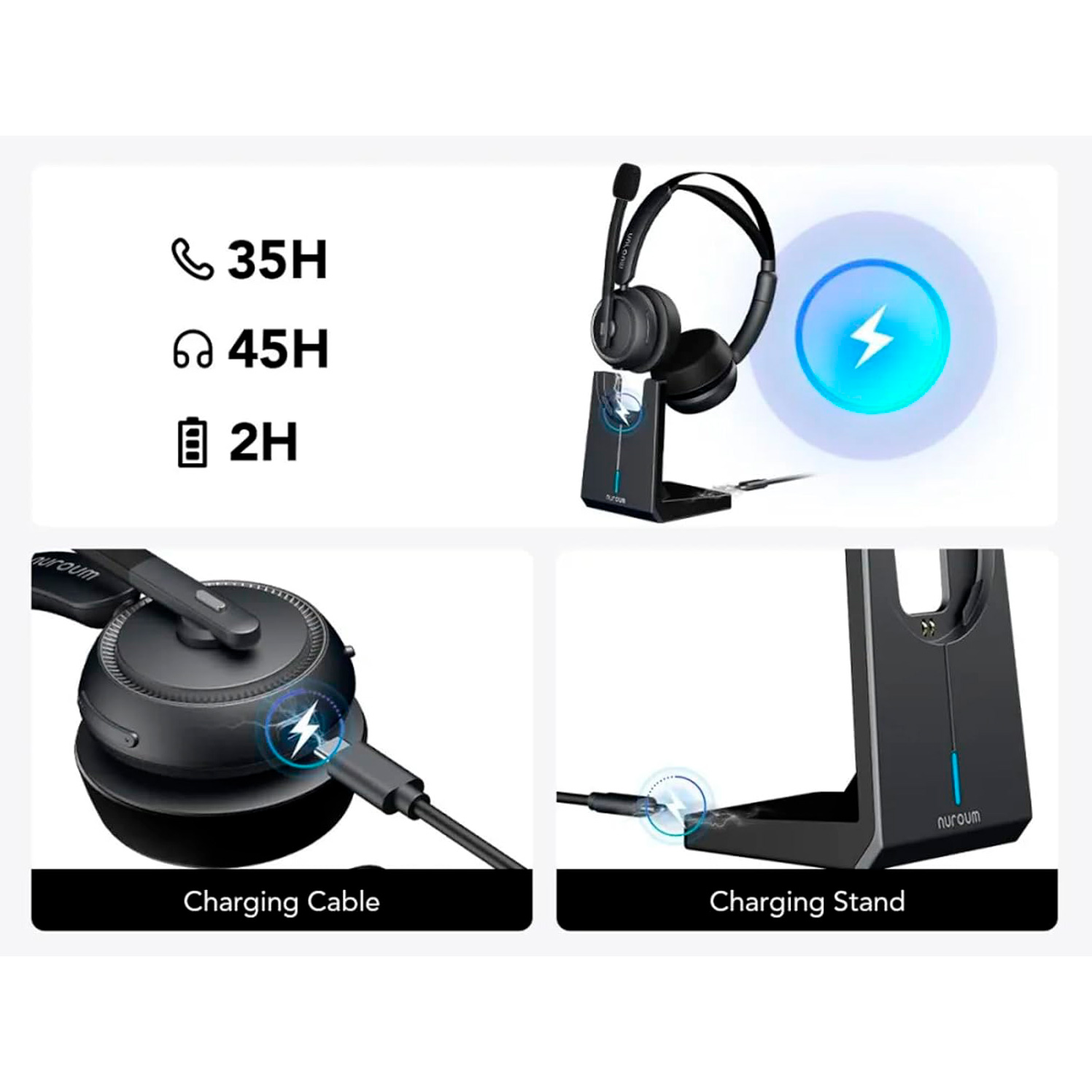 Беспроводная гарнитура Nearity Nuroum HP31DU Wireless Business Headset, Bluetooth 5.4, стерео