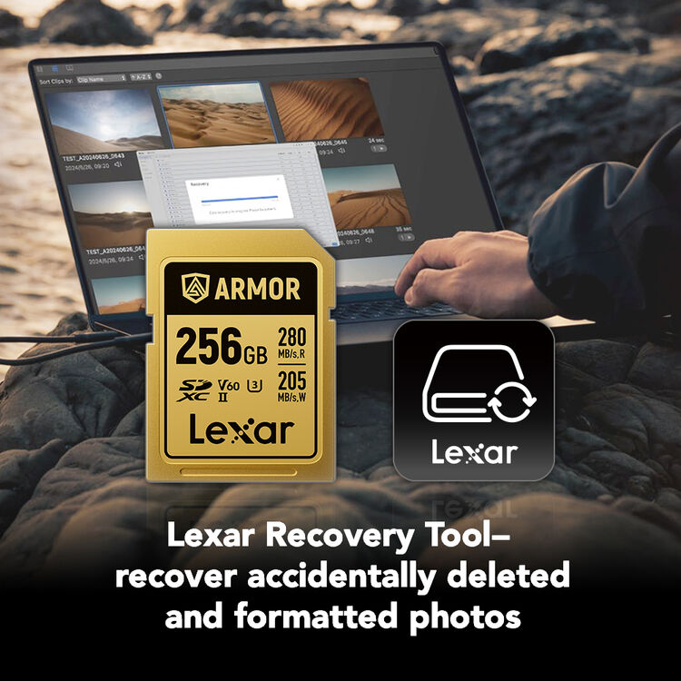 Карта памяти Lexar SDXC 256GB ARMOR Gold C10 V60 U3 (R280/W205 MB/s)