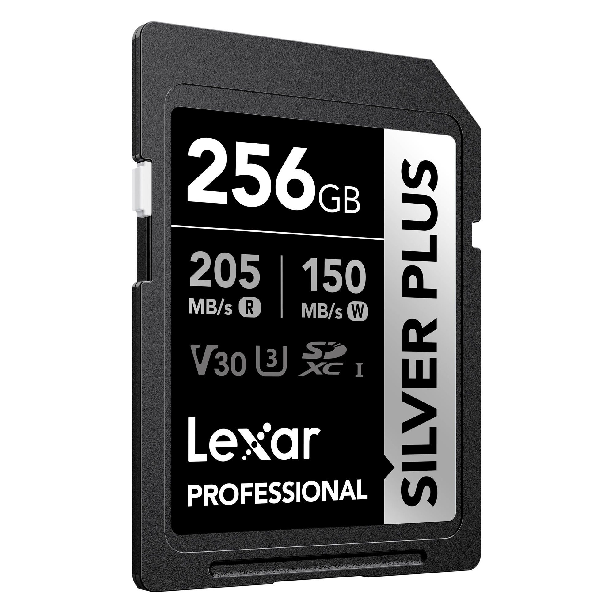 Карта памяти Lexar SDXC 256GB Professional Silver Plus UHS-I U3 V30 (205/150 MB/s)