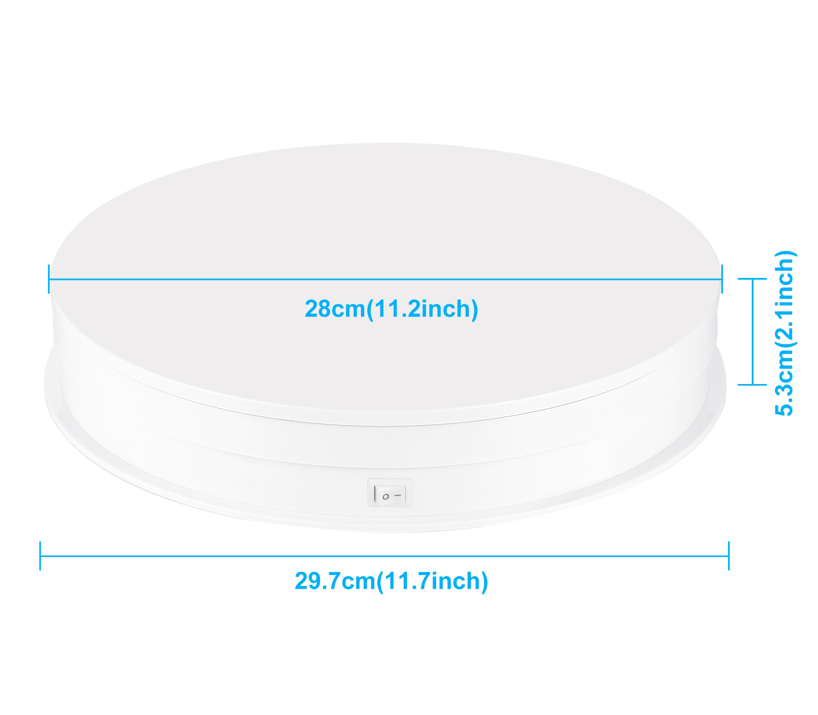 Поворотный стол Puluz PU3131W с пультом управления, 30 см, до 10 кг, белый