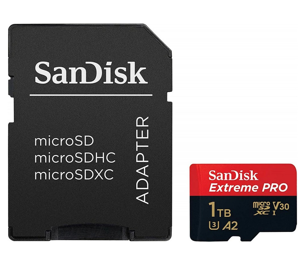 Карта памяти SanDisk MicroSDXC 1TB Extreme Pro UHS-I  A2 V30 U3 200/140MB/s + SD-адаптер