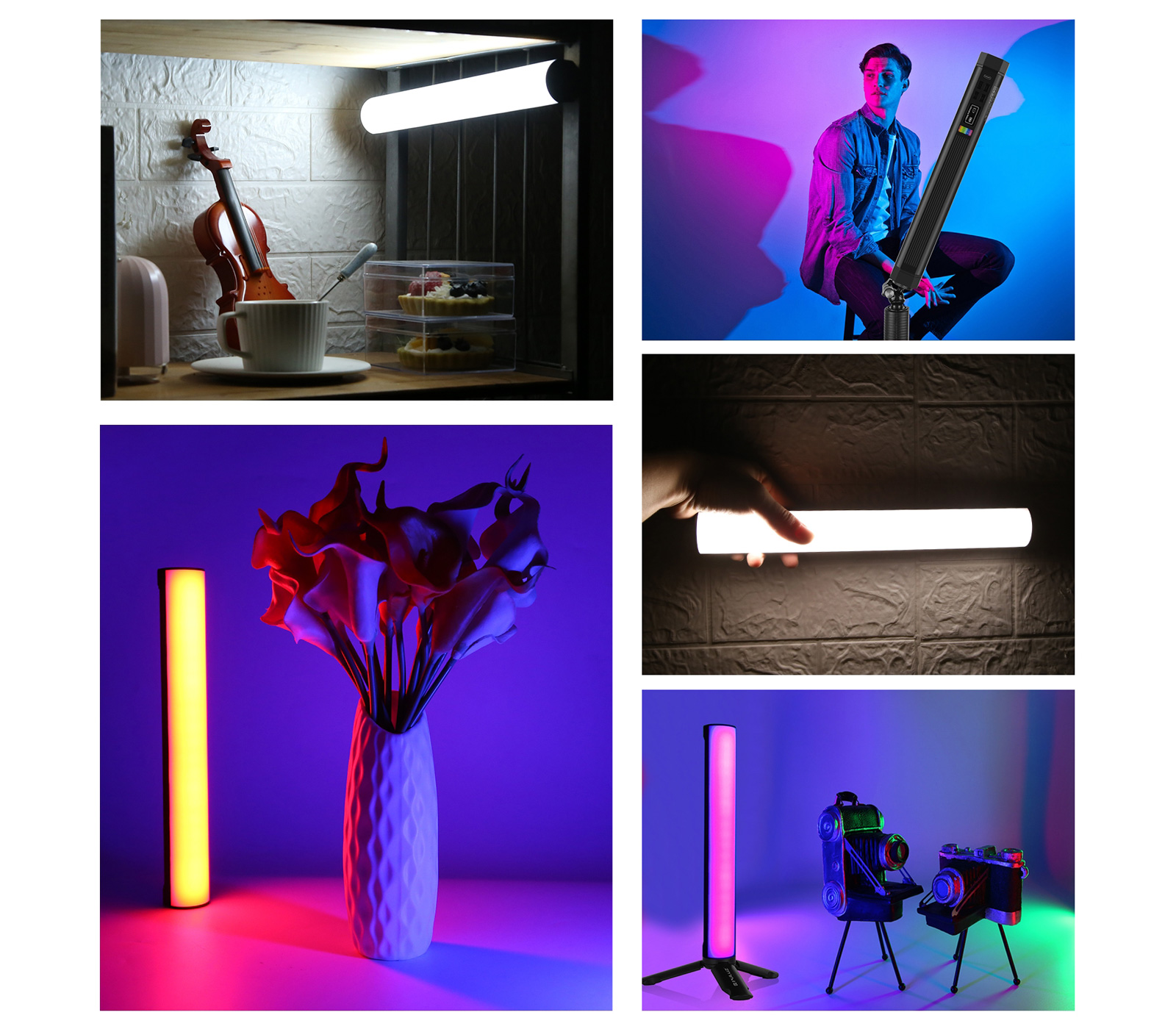 Осветитель Puluz PU4139, RGB, 2500-9000К, 10 Вт, длина 30 см