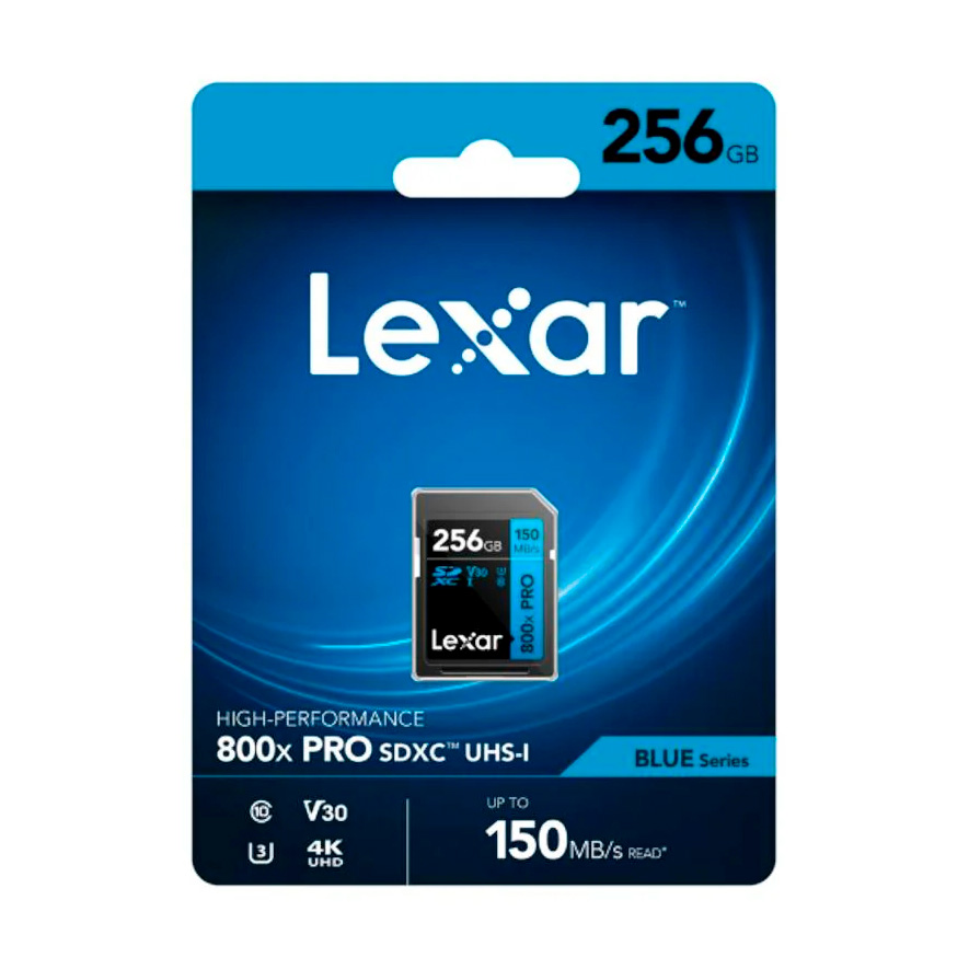 Карта памяти Lexar SDXC 256GB Professional 800x PRO UHS-I U3 V30 (150/45 MB/s)