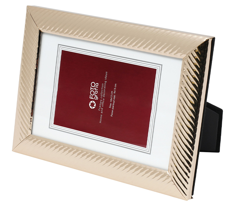 Фоторамка Fotografia 10x15 см, золотистая, FFM-5541