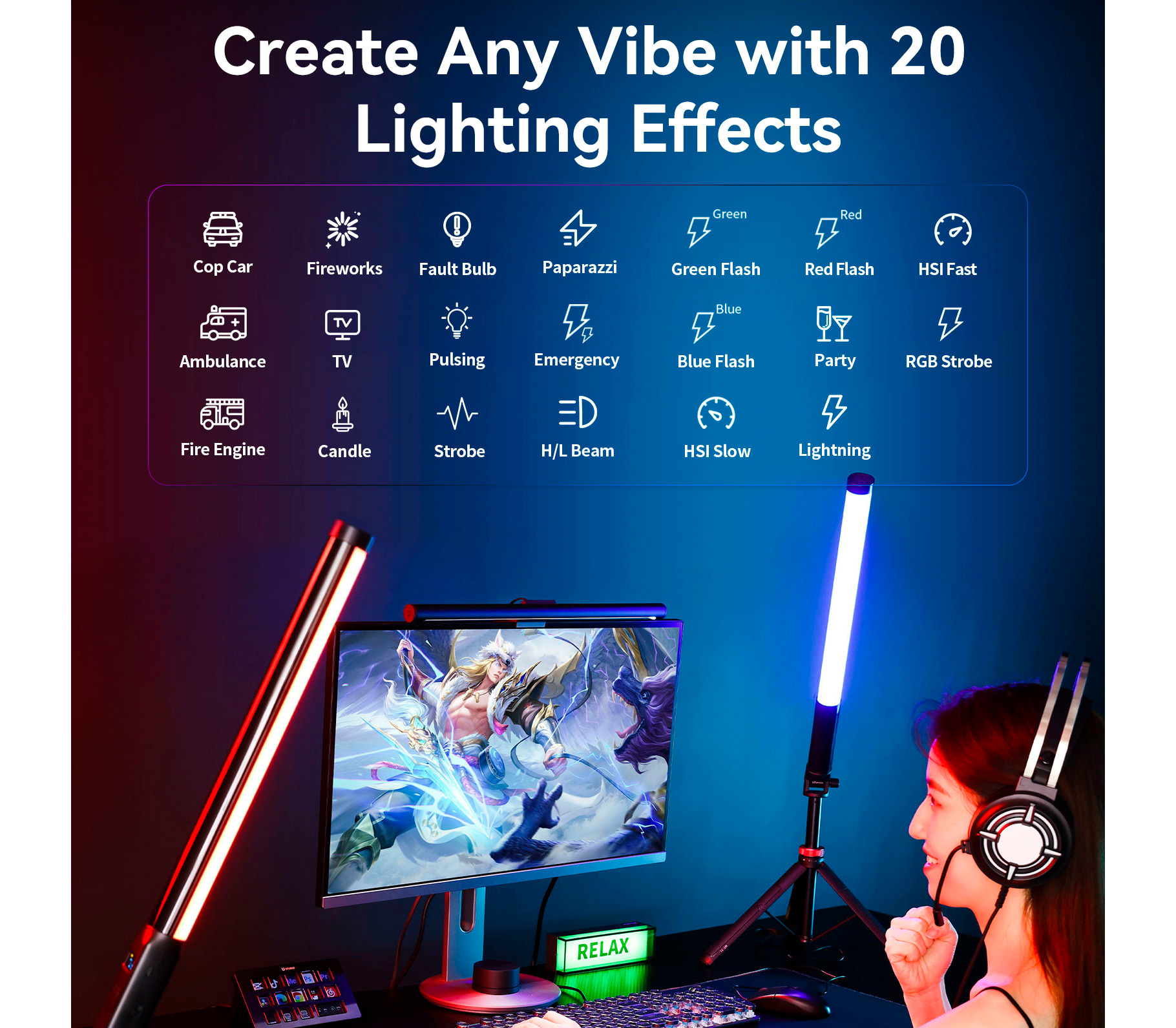 Осветитель Ulanzi VL119 2, RGB, 2500-9000К, 10 Вт