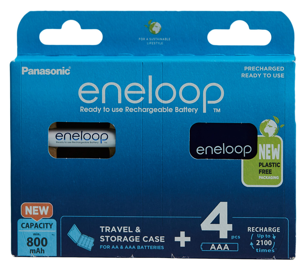 Аккумуляторы Panasonic Eneloop AAA 800 мАч + кейс (BK-4MCDEC4BE)