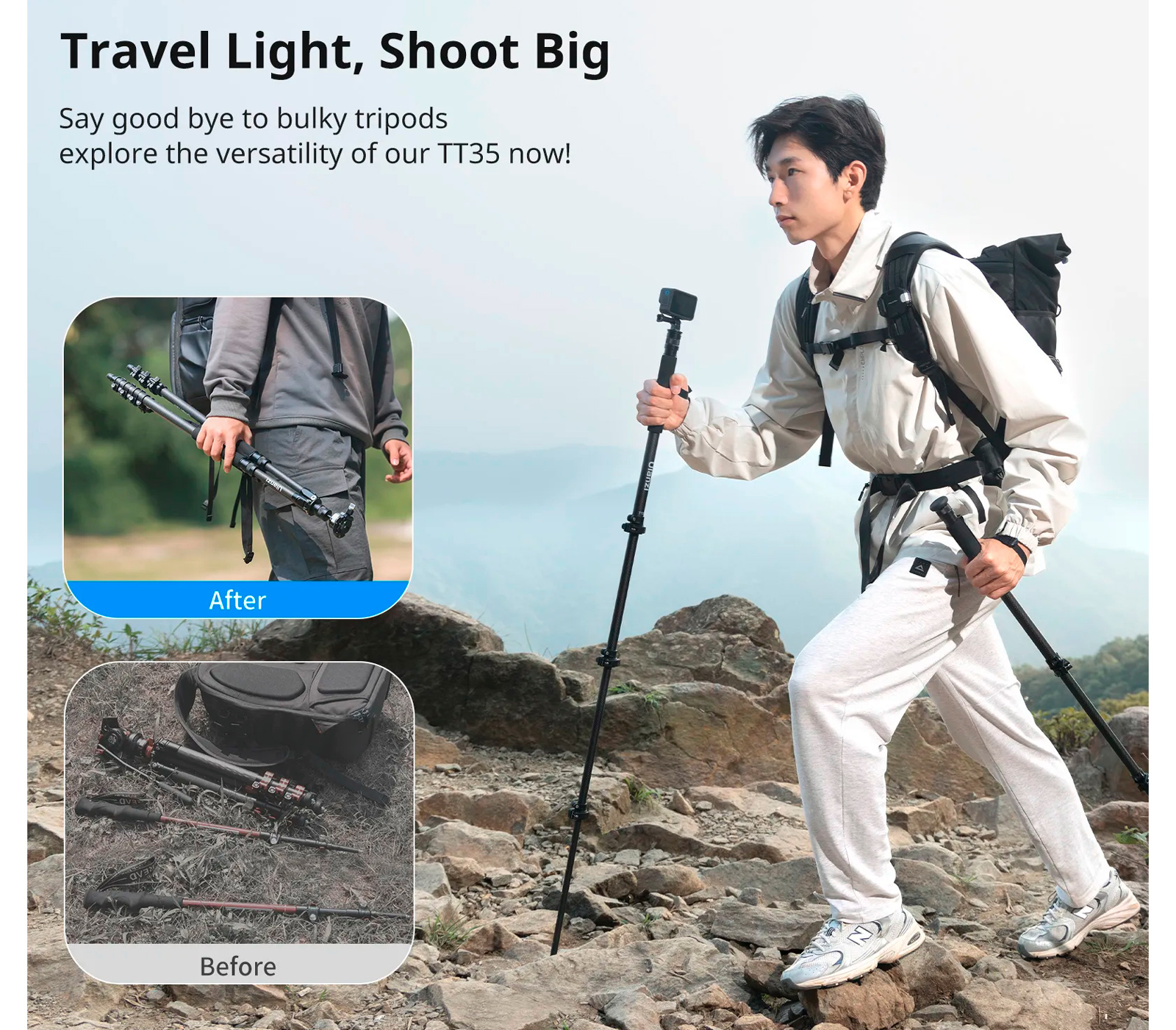 Штатив Ulanzi TT35 Hiking Stick Tripod Kit, T068