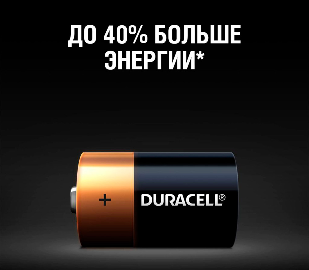 Батарейки Duracell D / LR 20, 2 шт.
