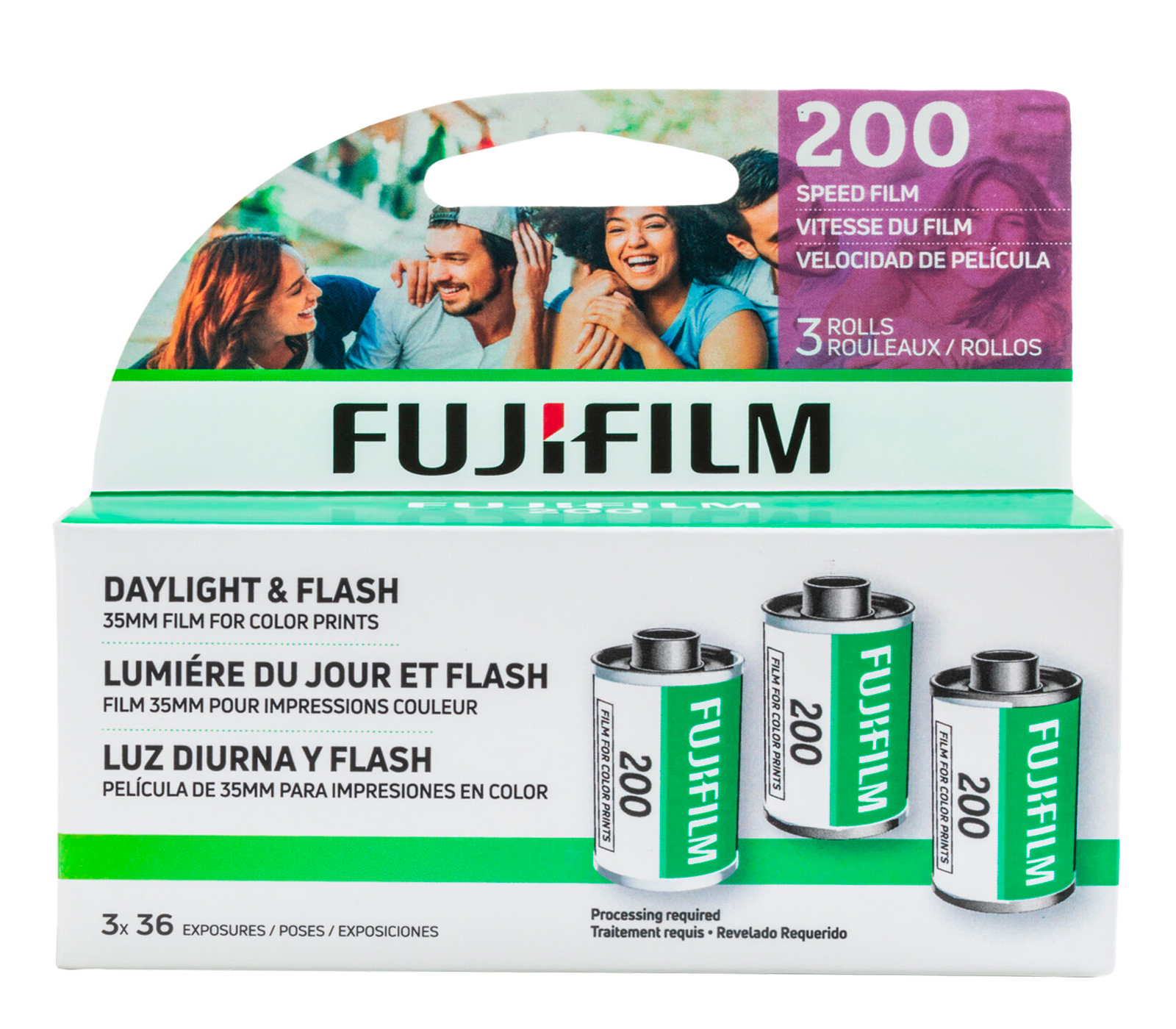 Фотопленка Fujifilm 200 Color Negative Film, 36 кадров, упаковка 3 шт.