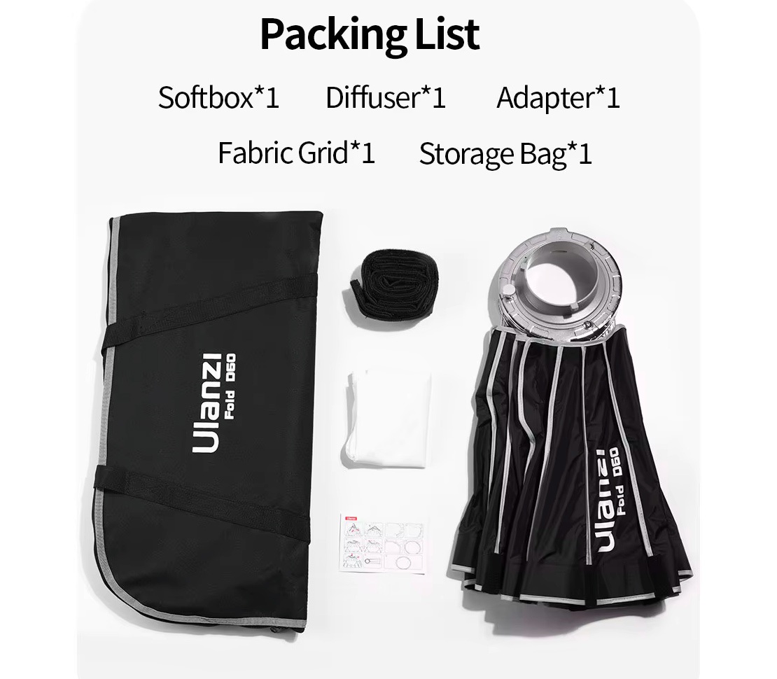 Софтбокс Ulanzi LAS003-60 60 см, байонет Bowens