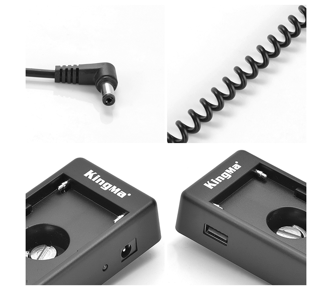 Адаптер питания Kingma DR-BLK22 + батарейная площадка и NP-F980D, вместо DMW-BLK22 и DMW-BLF19