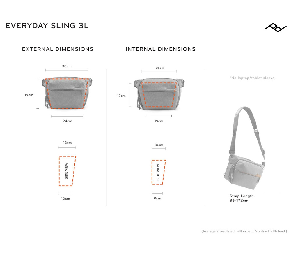Сумка Peak Design The Everyday Sling 3L, цвет Coyote, коричневый