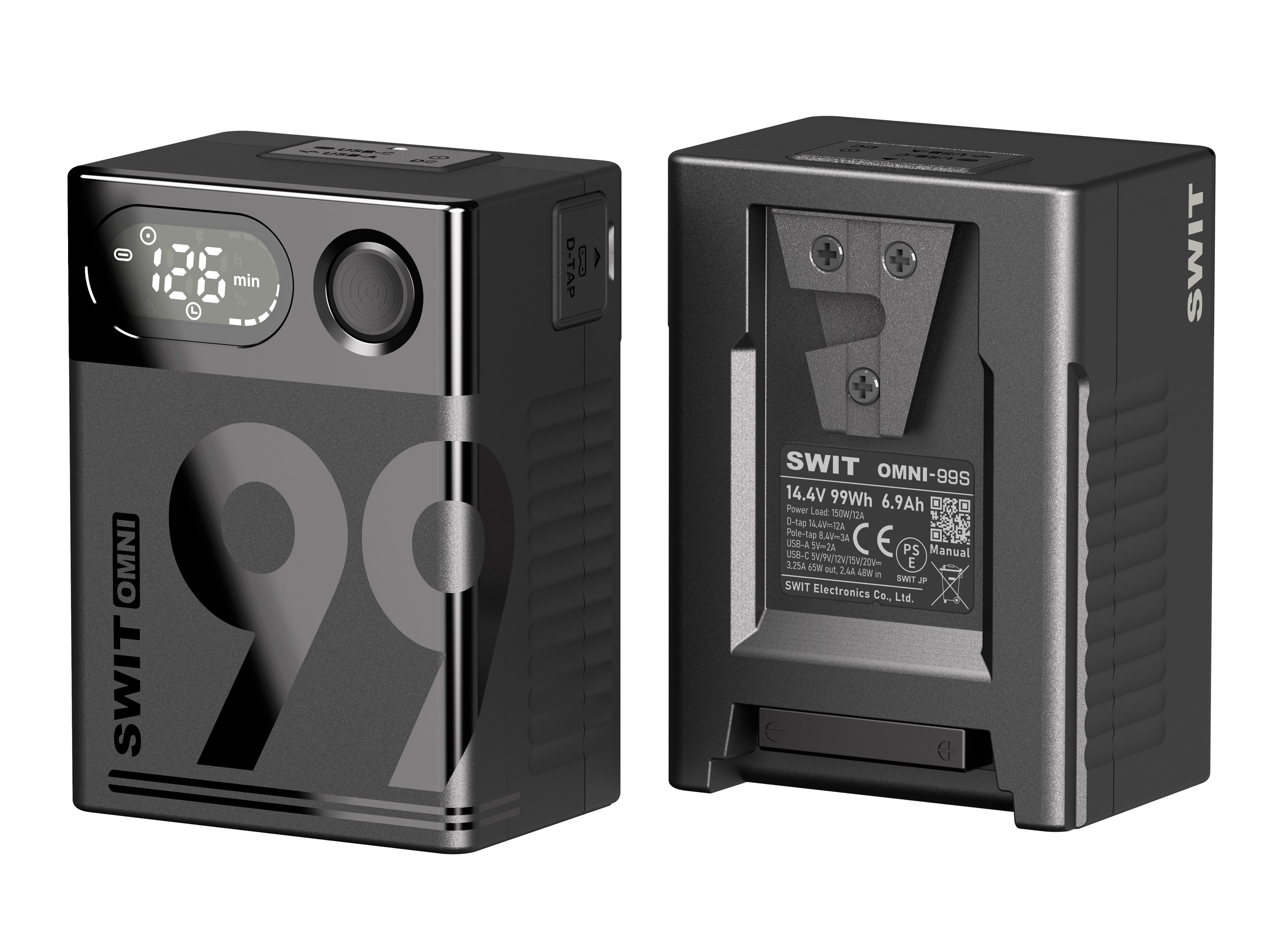 Аккумулятор SWIT OMNI-99S V-Mount, D-Tap, USB-C, USB-A, 99 Втч