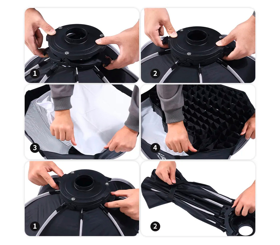 Октабокс Ulanzi LAS002-40 Octagonal Softbox 40cm, байонет Mini Bowens