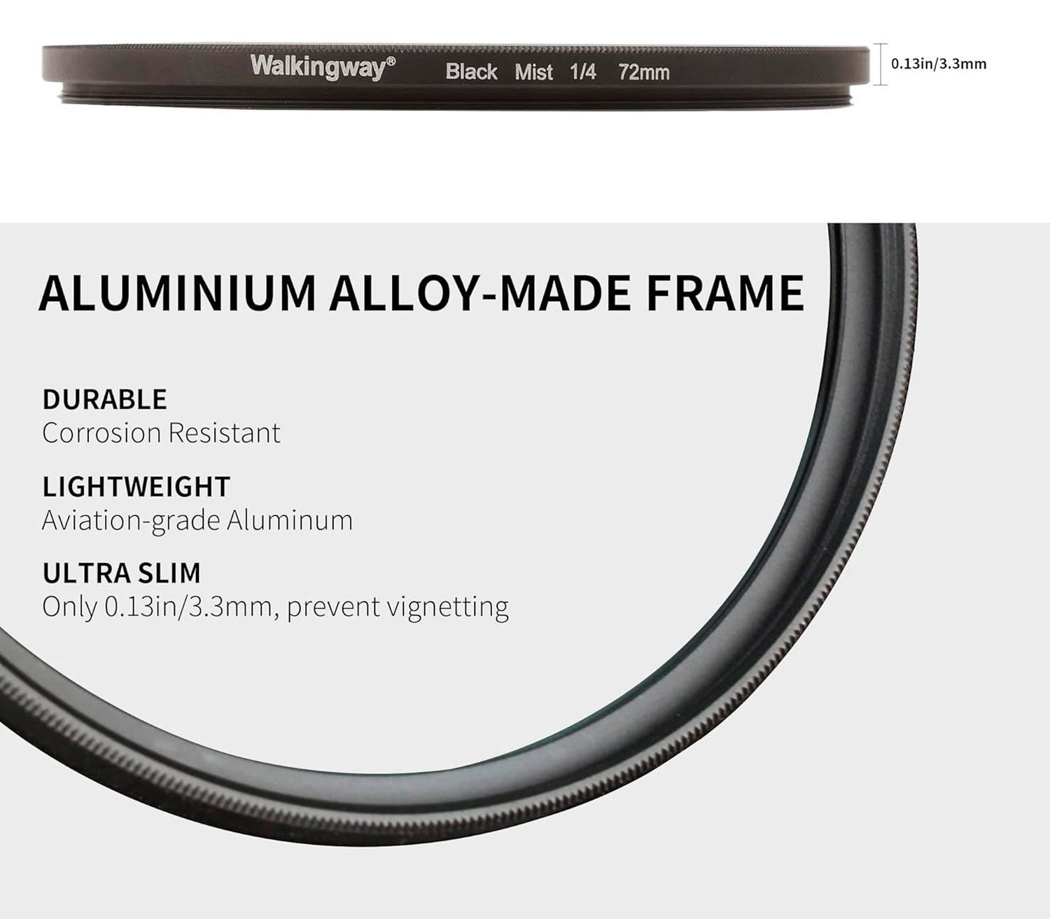 Светофильтр Walking Way Black Mist 1/4 77mm